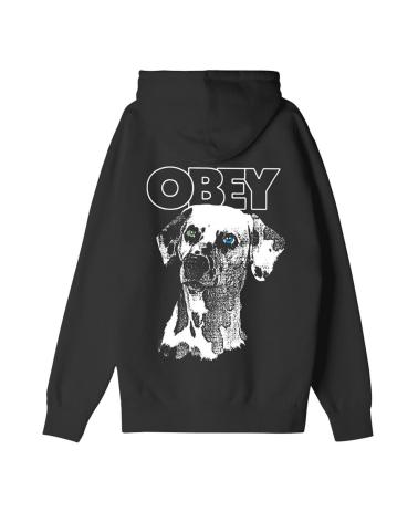 MOLETOM COM CAPUZ OBEY DALMATION PRETO MULTICOLOR