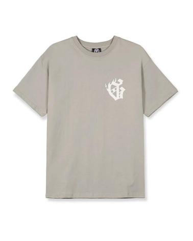 CAMISETA GRIMEY SAOIRSE REGULAR CINZENTA COM LOGÓTIPO MULTICOLORIDO MULTICOLOR