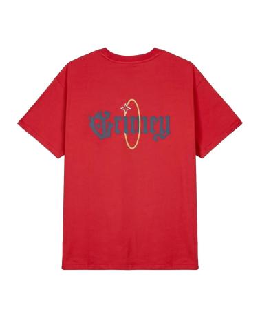 T-SHIRT GRIMEY SAOIRSE REGULAR ROSSO CON LOGO MULTICOLORE MULTICOLOR