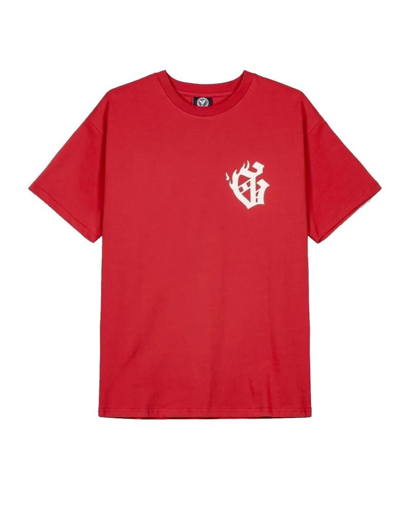 T-SHIRT GRIMEY SAOIRSE REGULAR ROSSO CON LOGO MULTICOLORE MULTICOLOR