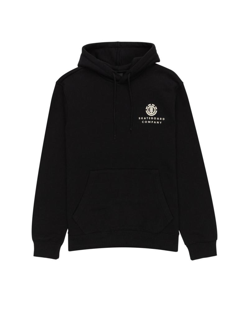 ELEMENT HALO HOOD BLACK HOODIE WITH MULTICOLOR GRAPHIC MULTICOLOR
