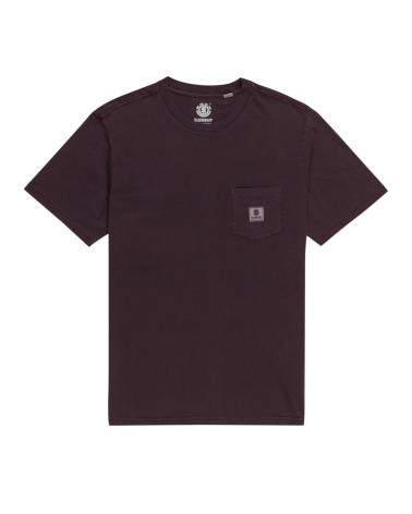 CAMISETA ELEMENT BASIC POCKET PIGMENT SS CIRUELA CON BOLSILLO MULTICOLOR