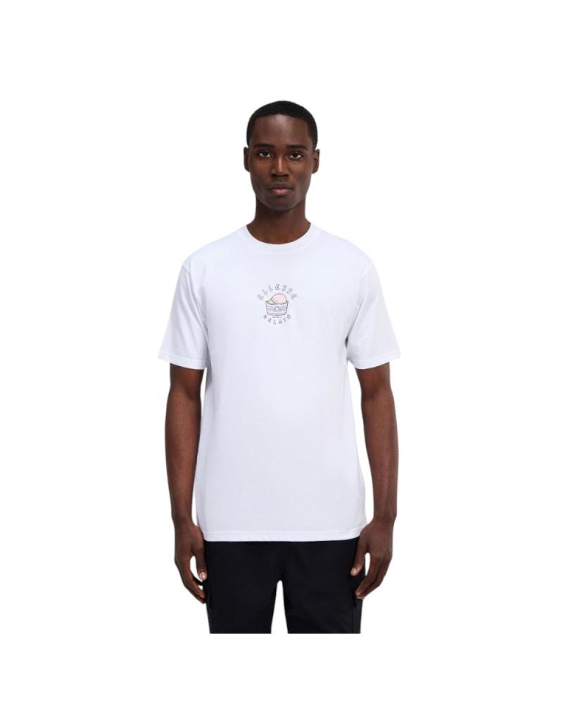 ELLESSE STRADONE WHITE T-SHIRT WITH MULTICOLOR GRAPHIC SHZ21846-908 MULTICOLOR