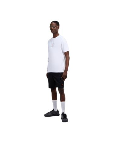 ELLESSE STRADONE WHITE T-SHIRT WITH MULTICOLOR GRAPHIC SHZ21846-908 MULTICOLOR