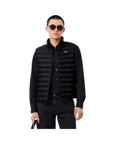 GILET MATELASSÉ LACOSTE BLOUSON NOIR NEGRO