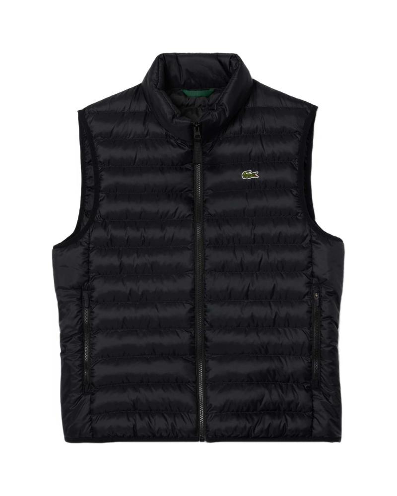 GILET MATELASSÉ LACOSTE BLOUSON NOIR NEGRO