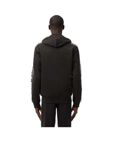 CAMISOLA COM CAPUZ LACOSTE PRETA COM DETALHES DE FITA NEGRO