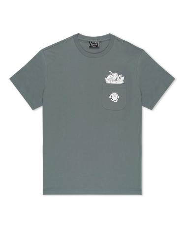 RIPNDIP NERMANIAC POCKET T-SHIRT ANTHRAZIT MULTICOLOR