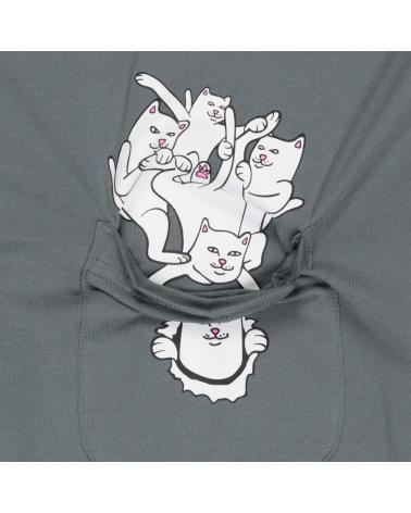 RIPNDIP NERMANIAC POCKET T-SHIRT ANTHRAZIT MULTICOLOR