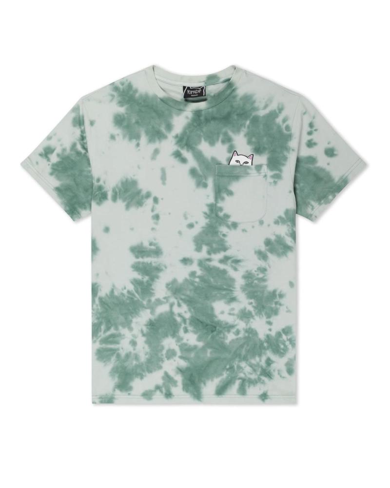 T-SHIRT RIPNDIP LORD NEMARL POCKET TEE TIE-DYE OLIVA MULTICOLOR