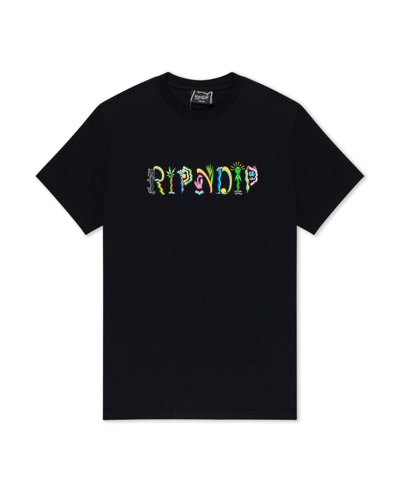 Camisetas-masculinas-RIPNDIP-CAMISETA-VENICE-TEE-BLACK-MULTICOLOR