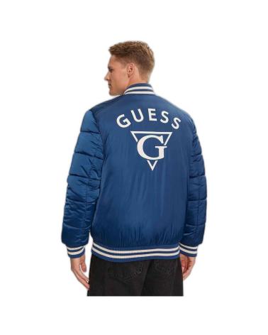-GUESS-CHAQUETA-BRANDED-PUFFA-BOMBER-AZUL