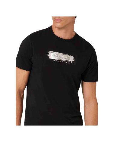 GUESS T-SHIRT NOIR MÉTALLIQUE NEGRO
