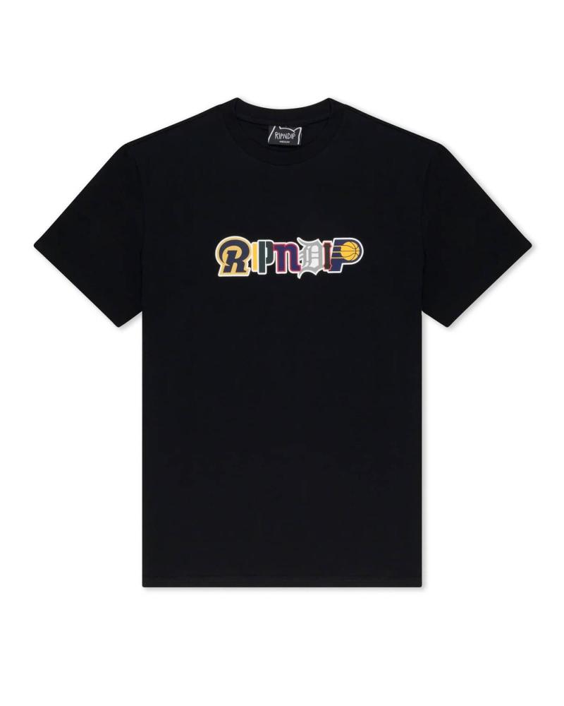 RIPNDIP FAN FAVE TEE T-SHIRT PRETO MULTICOLOR MULTICOLOR