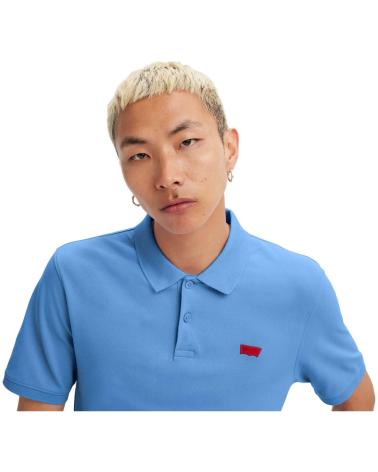 POLO LEVI'S DE ALGODÃO PIQUÉ PARA HOMEM - AZUL CLÁSSICO AZUL