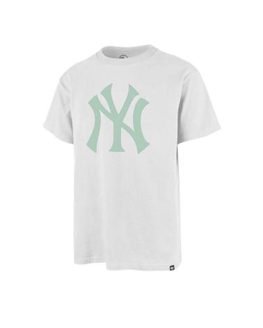 47 BRAND T-SHIRT NEW YORK YANKEES BACKER ECHO BLANC AVEC LOGO VERT MULTICOLOR