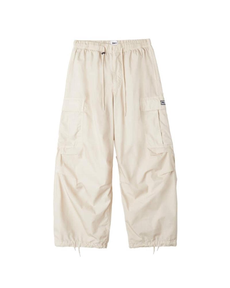 OBEY PANTALON GIANT PARACHUTE CARGO SILVER GR MULTICOLOR