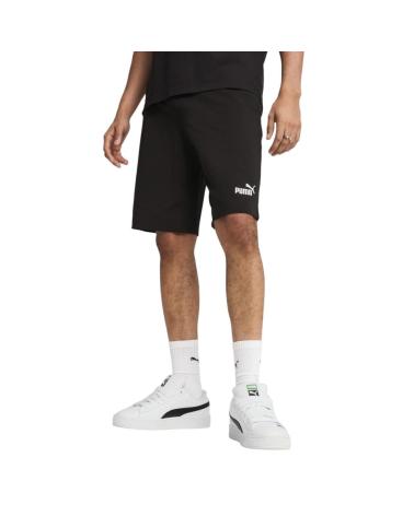PUMA ESSENTIALS Nº1 LOGO JERSEY SHORTS BLACK 682600-01 NEGRO