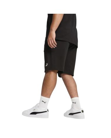 PUMA ESSENTIALS Nº1 LOGO JERSEY SHORTS BLACK 682600-01 NEGRO