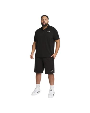 PUMA ESSENTIALS Nº1 LOGO JERSEY SHORTS BLACK 682600-01 NEGRO