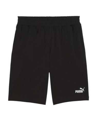 PUMA ESSENTIALS Nº1 LOGO JERSEY SHORTS BLACK 682600-01 NEGRO