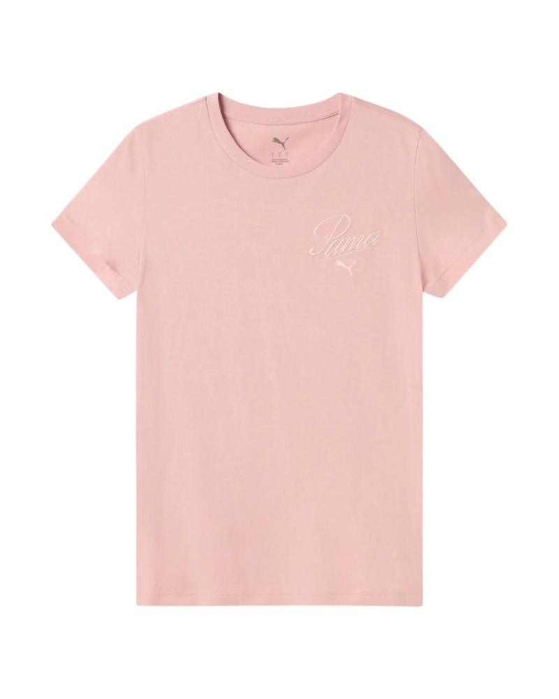 PUMA T-SHIRT ESSENTIALS SCRIPT ROSA - RIF. 684982-91 ROSA