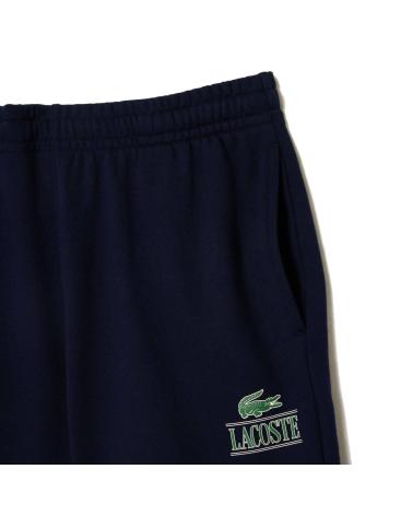 LACOSTE NAVY SPORT SHORTS WITH SIGNATURE LOGO MULTICOLOR