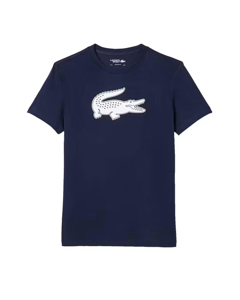 LACOSTE CAMISETA SPORT CON COCODRILO EN 3D TEE-SHIRT 525 NAVY BLUE-W