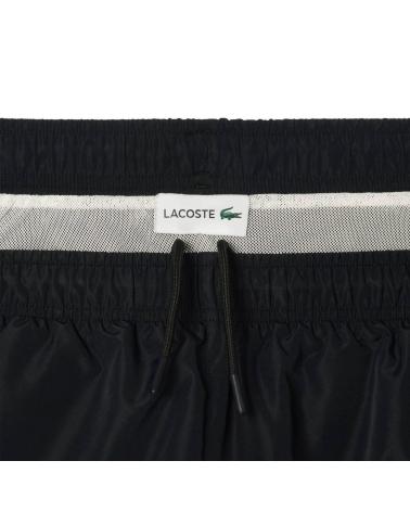 LACOSTE BAÑADOR DE HOMBRE SHORT COLORBLOCK IKH NEGRO Y BEIGE NEGRO