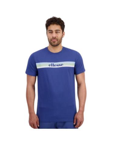 CAMISETA ELLESSE GIACOMO SHR22414-429 AZUL MARINO CON FRANJA NAVY