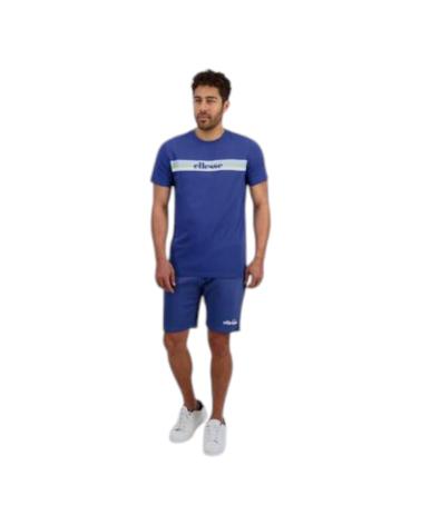 T-SHIRT ELLESSE GIACOMO SHR22414-429 AZUL MARINHO COM FAIXA NAVY