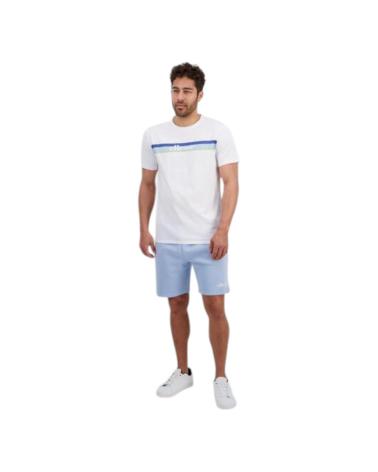 -ELLESSE-T-SHIRT ELLESSE GIACOMO SHR22414-908 BRANCA COM FAIXA MULTICOLORIDA-WHITE