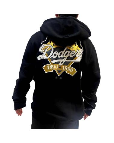 47 BRAND GOLD FOIL BACKER MELROSE JE KAPUZENPULLOVER SCHWARZ NEGRO
