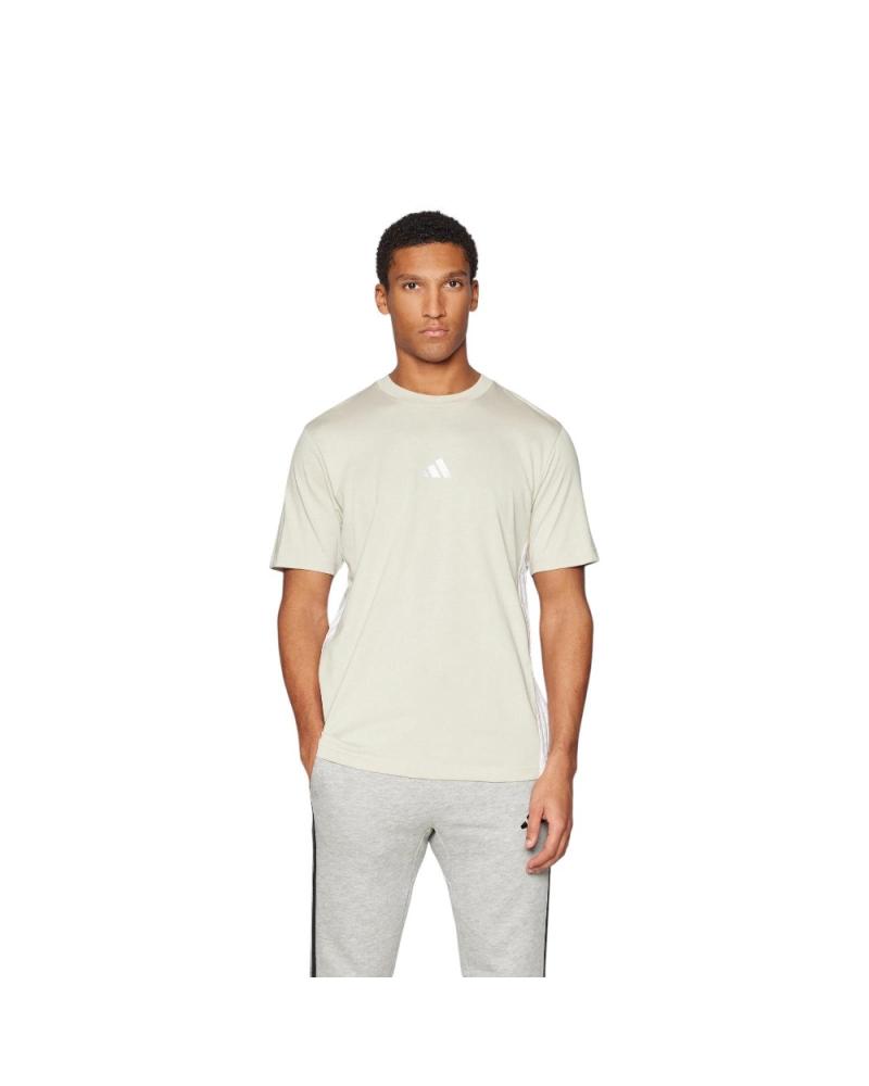 -ADIDAS-CAMISETA-3-BANDAS-SJ-T-ALUMINIO-JE6389-CASUAL-HOMBRE-BEIGE
