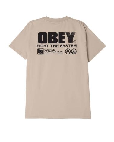 Camisetas-masculinas-OBEY-CAMISETA-FIGHT-THE-SYSTEM-SAND-MULTICOLOR