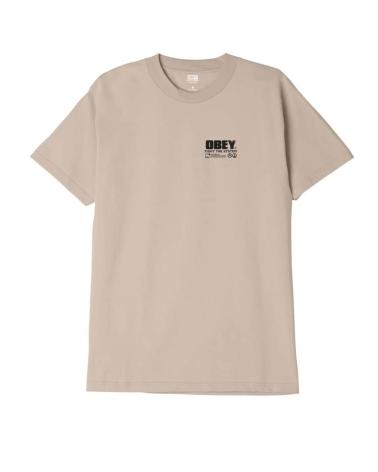 Herren-t-shirts-OBEY-CAMISETA-FIGHT-THE-SYSTEM-SAND-MULTICOLOR