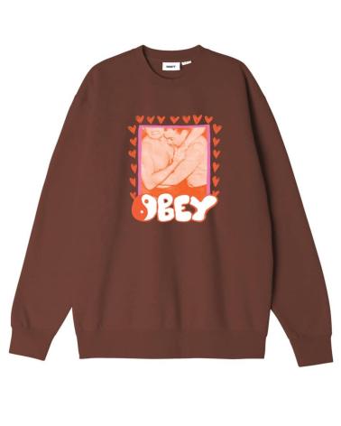 OBEY PREMIUM WRESTLER SWEATSHIRT SEPIA MEHRFARBIG MULTICOLOR