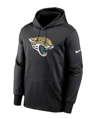 SUDADERA CON CAPUCHA NIKE THERMA-FIT NFL JACKSONVILLE JAGUARS LOGO NEGRA MULTICOLOR