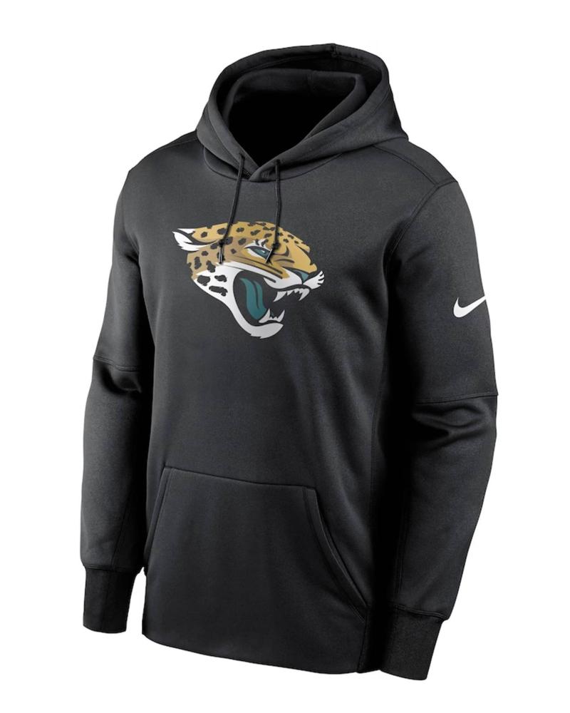 NIKE THERMA-FIT NFL JACKSONVILLE JAGUARS LOGO HOODIE BLACK MULTICOLOR