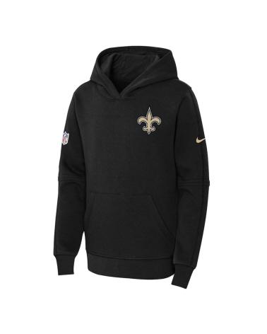 MOLETOM COM CAPUZ NIKE CLUB FLEECE NFL NEW ORLEANS SAINTS PRETO MULTICOLOR