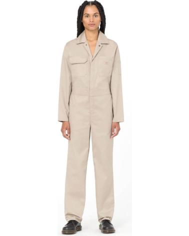 DICKIES MONO DE MUJER HAUGHTON LS KHAKI MULTICOLOR