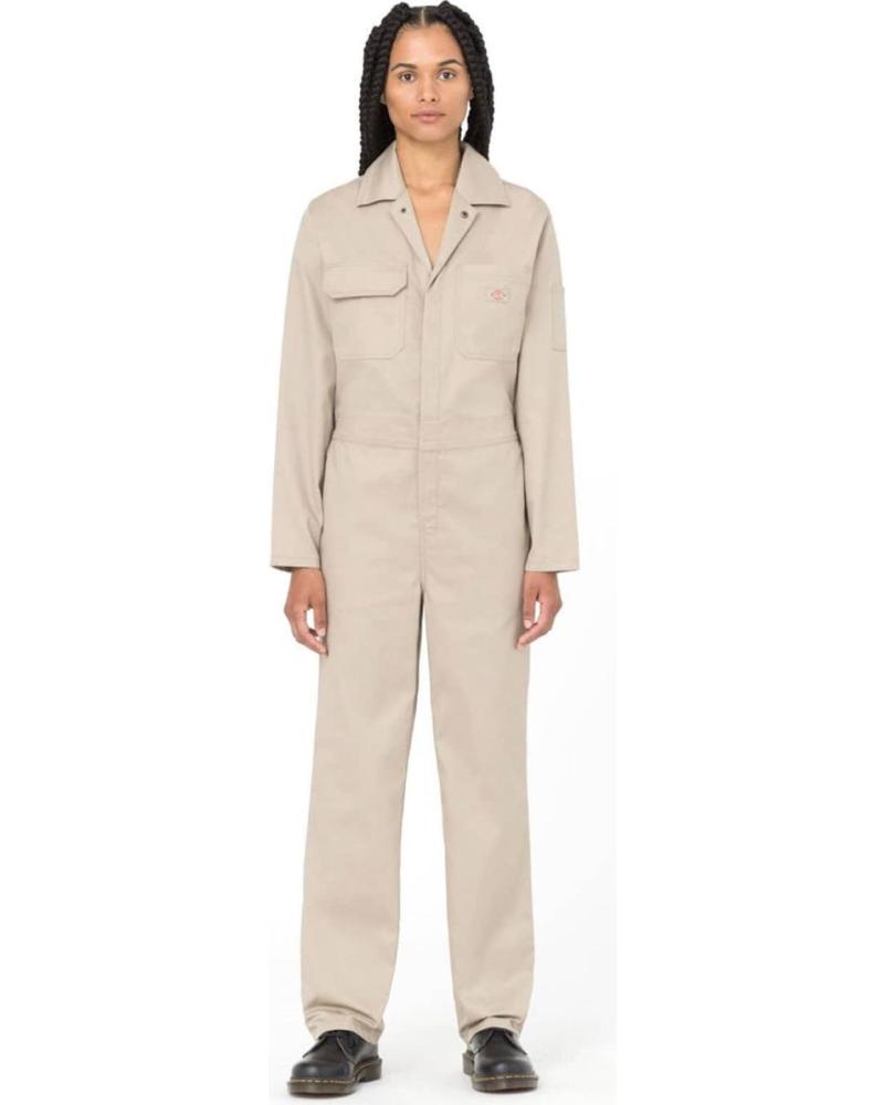 DICKIES MONO DE MUJER HAUGHTON LS KHAKI MULTICOLOR