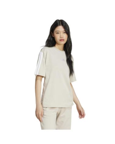 T-SHIRT ADIDAS 3 BANDES SJ BJ BEIGE POUR FEMME JE1219 BEIGE