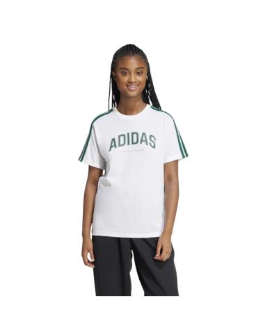 ADIDAS T-SHIRT MANCHES COURTES LOUNGE SOFT-SIDE GRAPHIC JN9128 BLANC CLARO