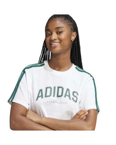 ADIDAS T-SHIRT MANCHES COURTES LOUNGE SOFT-SIDE GRAPHIC JN9128 BLANC CLARO