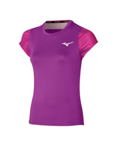 MIZUNO T-SHIRT CHARGE IMPRIMÉ VIOLET MAGIC POUR TENNIS ET PADEL VIOLETA
