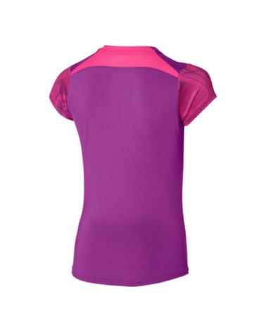 MIZUNO T-SHIRT CHARGE IMPRIMÉ VIOLET MAGIC POUR TENNIS ET PADEL VIOLETA