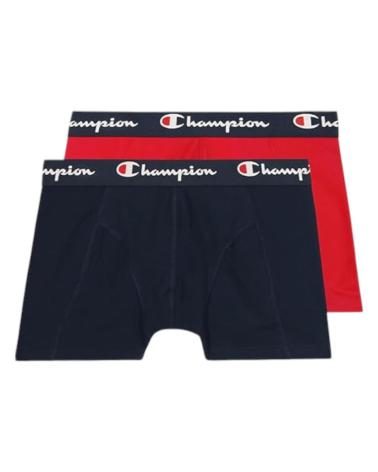 CHAMPION BASIC PACK 2 BOXER U20001-BS517 BLU MARINO/ROSSO MULTICOLOR
