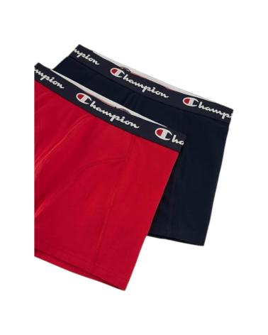 CHAMPION BASIC PACK 2 BOXERS U20001-BS517 AZUL MARINHO/VERMELHO MULTICOLOR