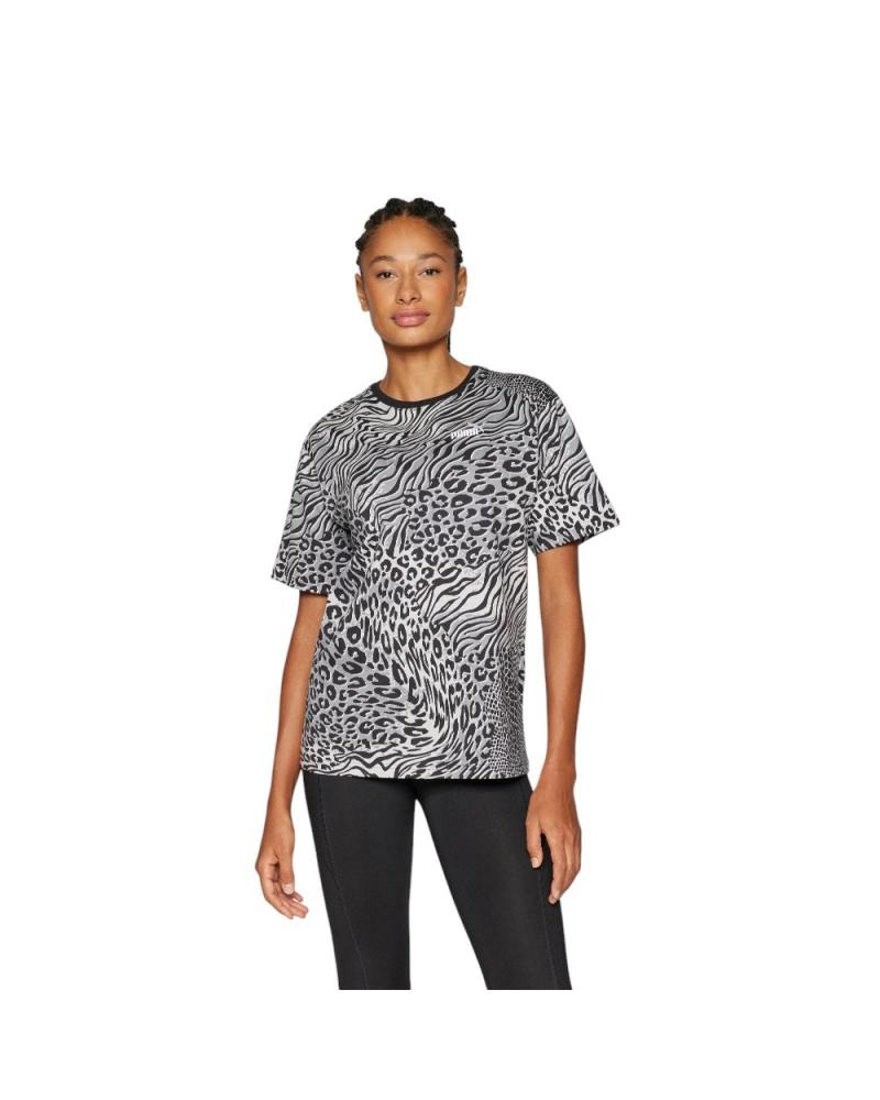PUMA ESSENTIALS T-SHIRT GRAPHIQUE LÉOPARD GRIS 688533-01 GRIS